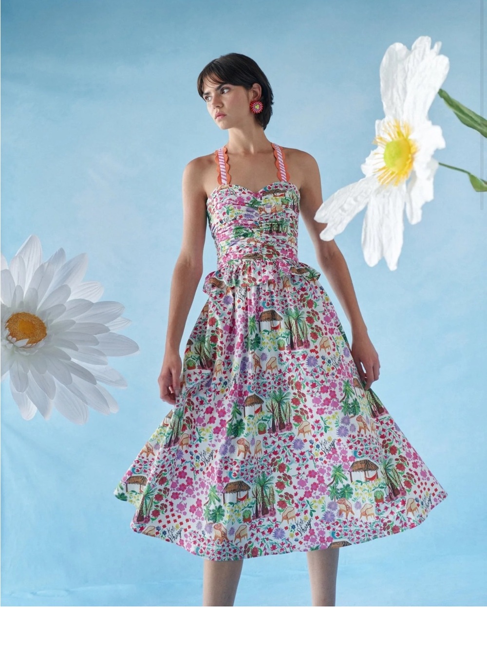 CELIA B. Kei Midi Dress NWT